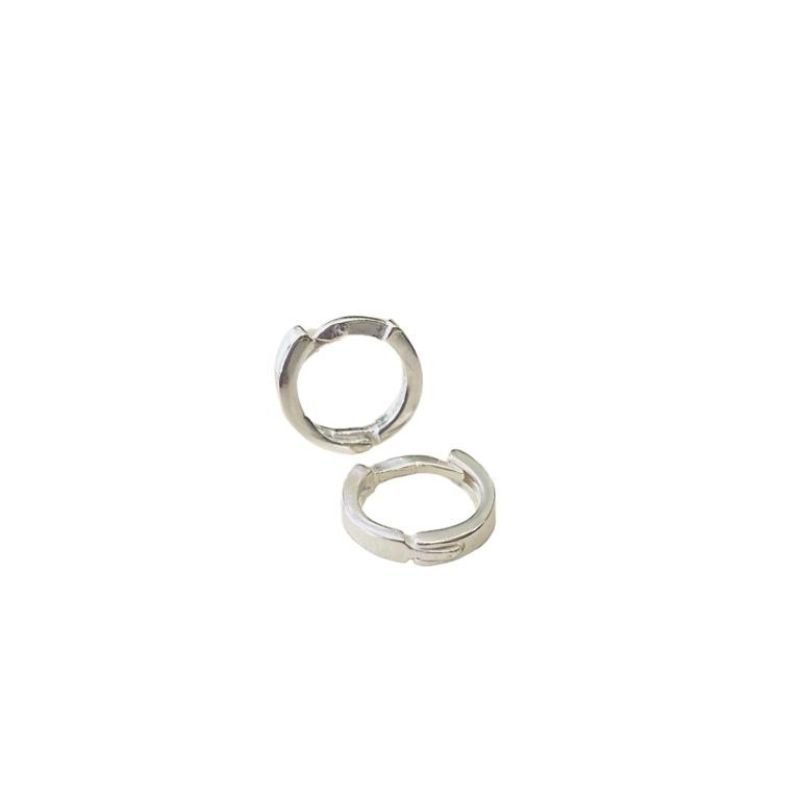 Argola Fio Quadrado Fino Prata 1,3 cm