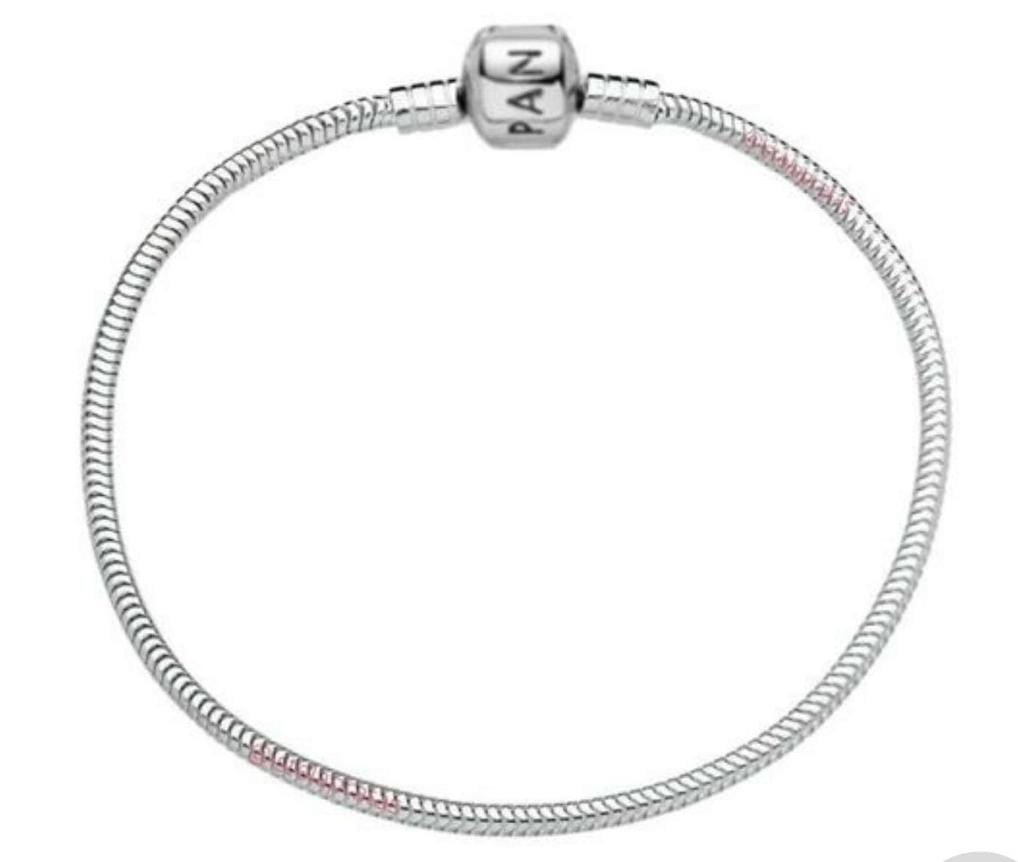 Pulseira Para Berloque Maleável Fecho Pandora Prata